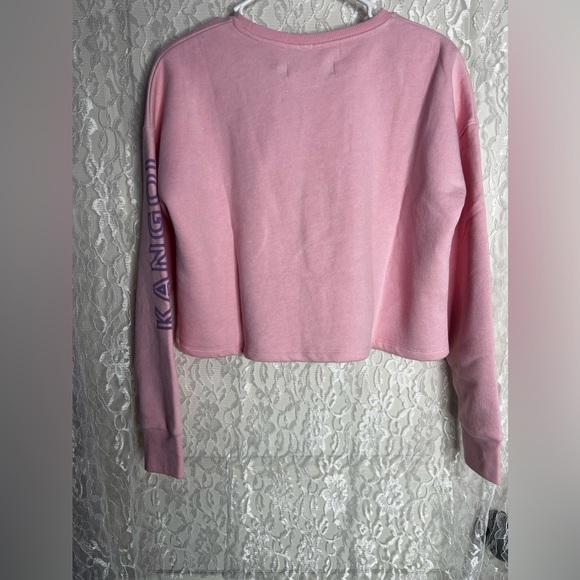Kangol pink cropped crewneck sweater - Picture 4 of 5